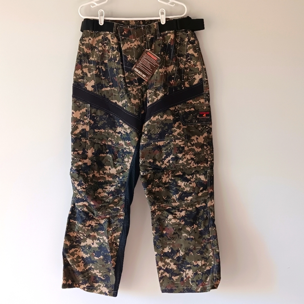 NEW Tippmann Fusion Battle Pants Camo Pockets Stretch Reinforced Knees Large